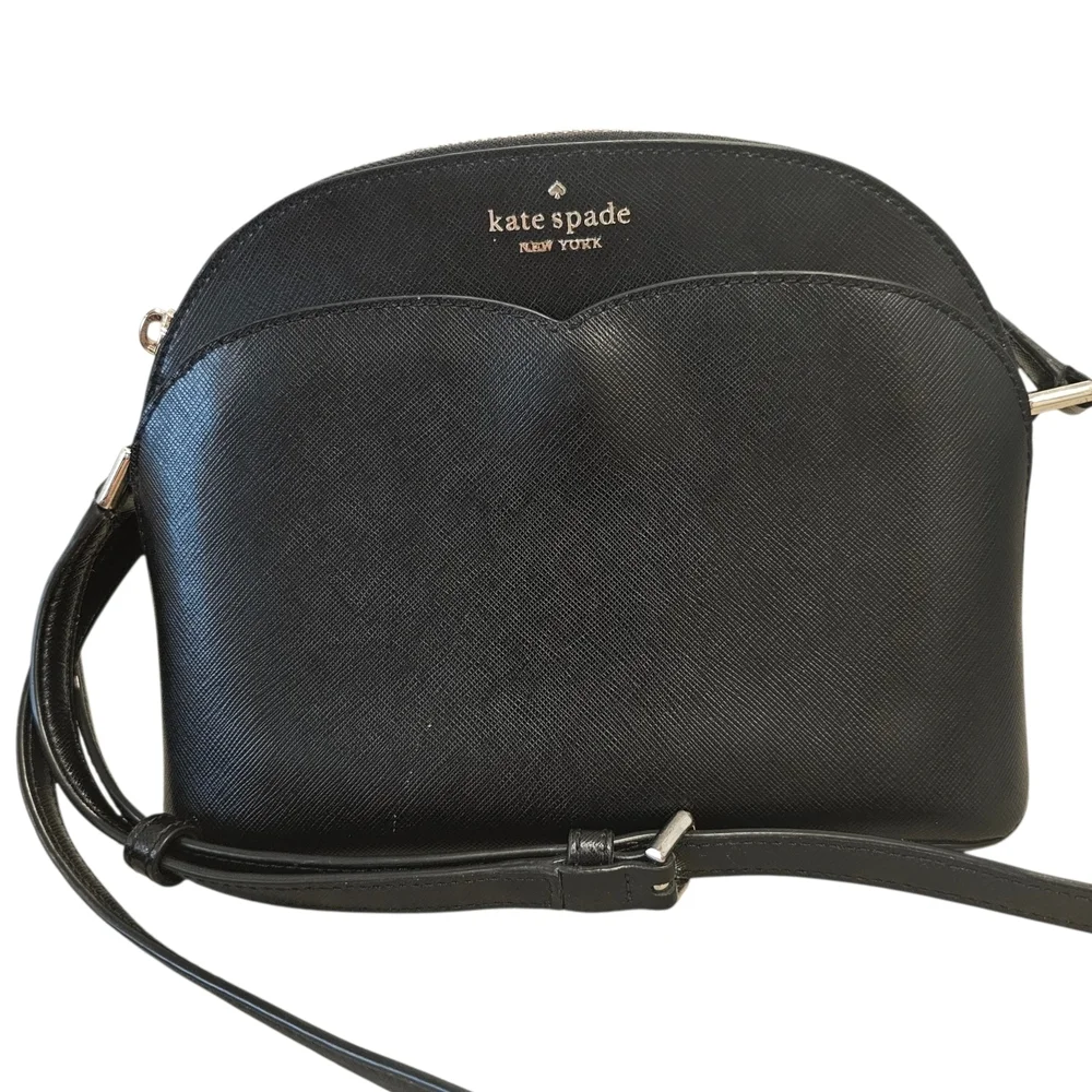 Kate Spade Black Leather Payton Dome Crossbody